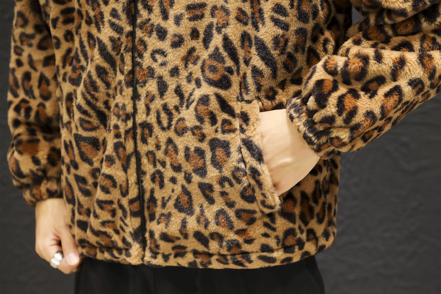 Leopard Print Jacket Loose and Comfortable Cotton-padded Jacket Fashion Men's and Women's Autumn Warm Jacket