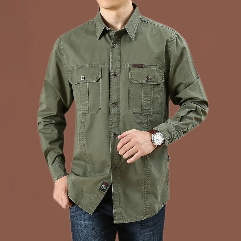 Camisa Military Men Long Sleeve shirt