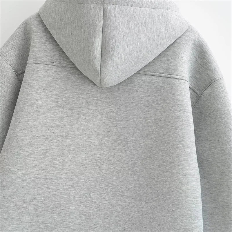 Winter Hoodie High Street Unisex style Double Pockets Oversize Loose