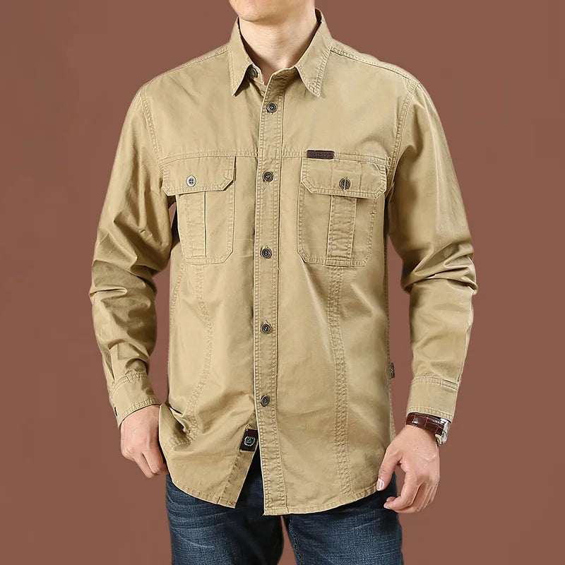 Camisa Military Men Long Sleeve shirt