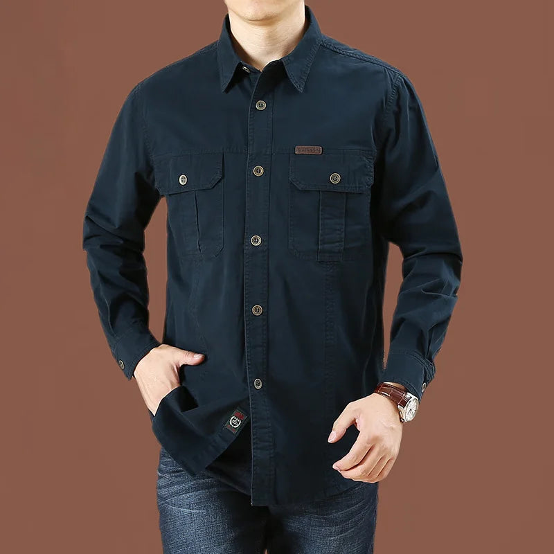 Camisa Military Men Long Sleeve shirt