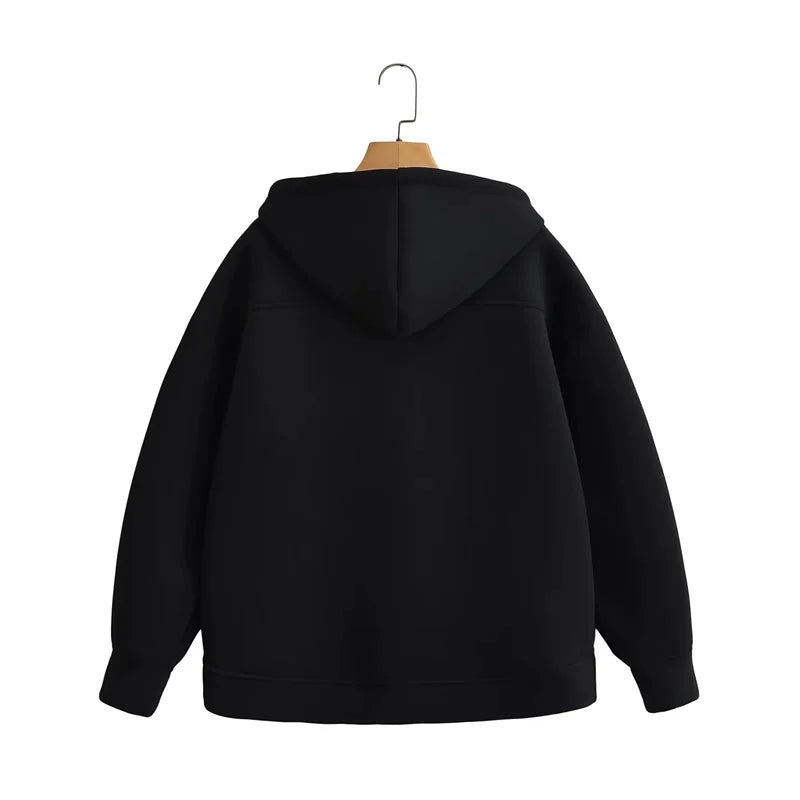 Winter Hoodie High Street Unisex style Double Pockets Oversize Loose