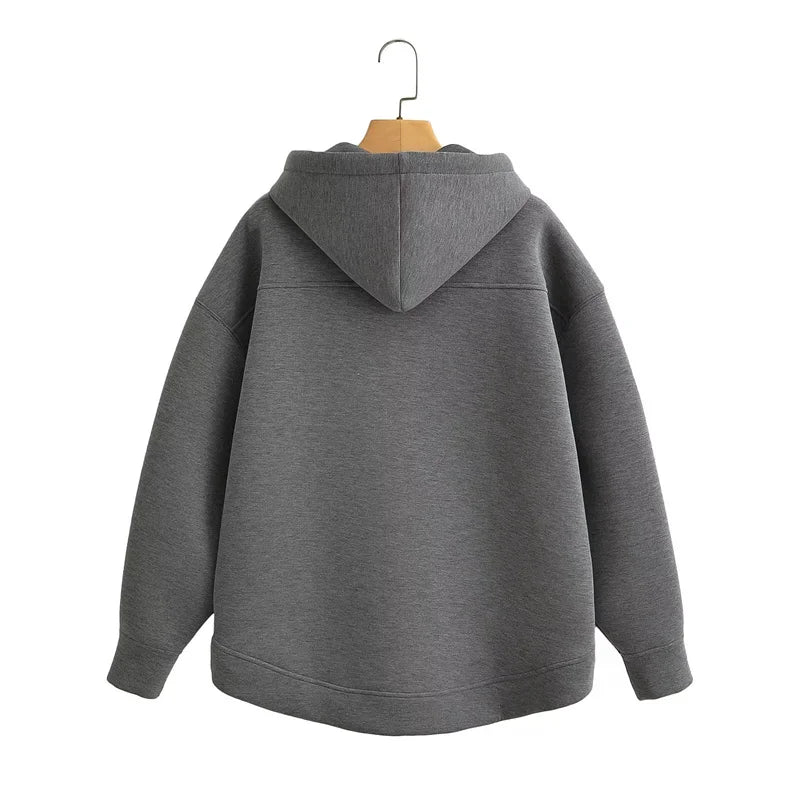 Winter Hoodie High Street Unisex style Double Pockets Oversize Loose